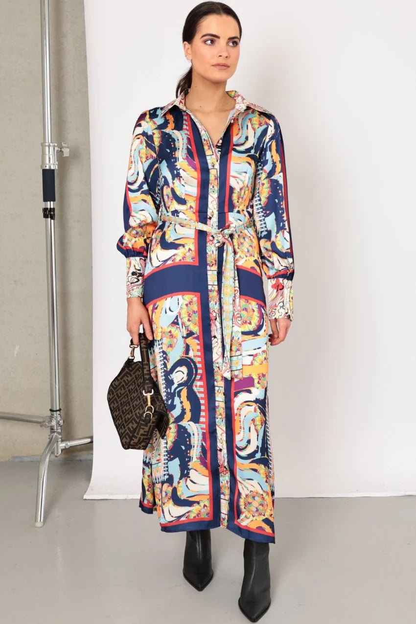 St Lucia Boutique Indie long sleeve maxi dress - multi - Shop women's dresses at St Lucia Boutique