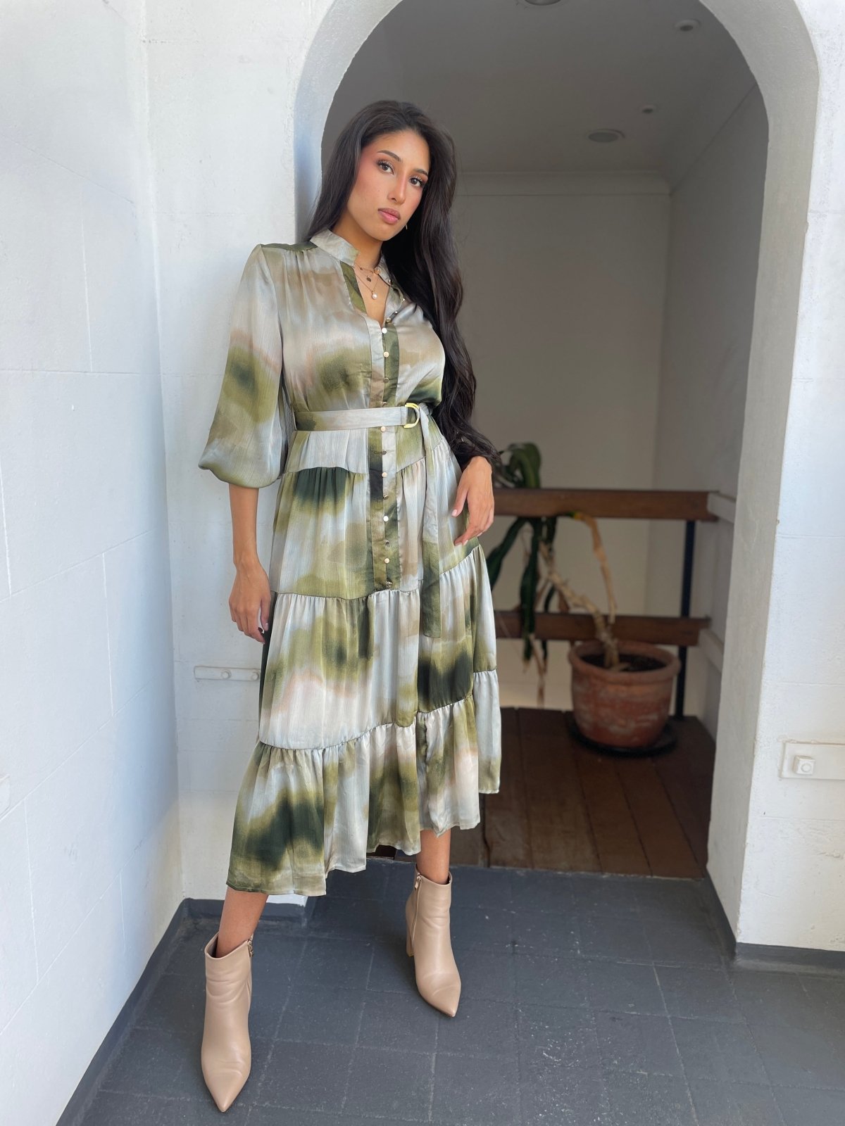 St Lucia Boutique Atlas maxi dress - olive green - Shop women's dresses at St Lucia Boutique