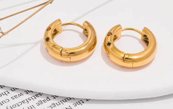 St Lucia Boutique Aura Hoop Earrings - 18k gold plated - Shop women's Accessories at St Lucia Boutique