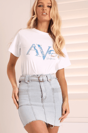 St Lucia Boutique Ave Santorini Tee - White - Shop women's at St Lucia Boutique