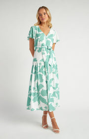 St Lucia Boutique Bettina Maxi Dress - Floral Green - Shop women's Dresses at St Lucia Boutique