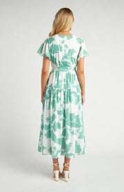 St Lucia Boutique Bettina Maxi Dress - Floral Green - Shop women's Dresses at St Lucia Boutique