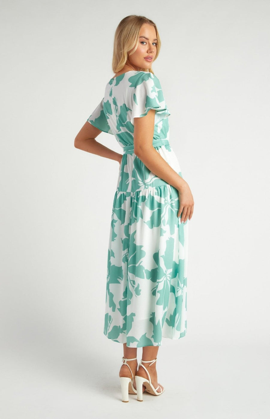 St Lucia Boutique Bettina Maxi Dress - Floral Green - Shop women's Dresses at St Lucia Boutique