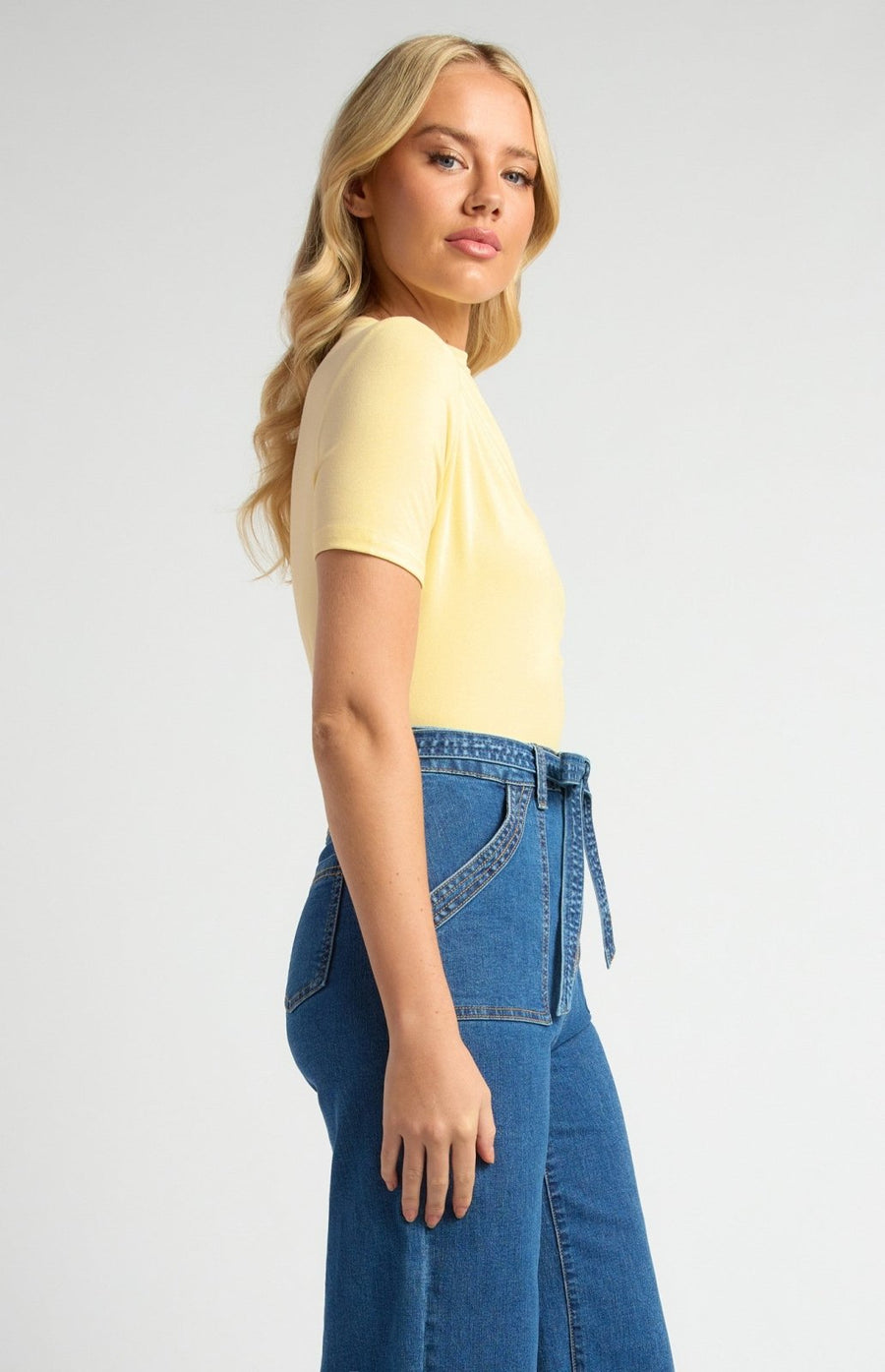St Lucia Boutique Betty Ruched Top - Butter - Shop women's Tops at St Lucia Boutique