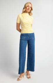 St Lucia Boutique Betty Ruched Top - Butter - Shop women's Tops at St Lucia Boutique