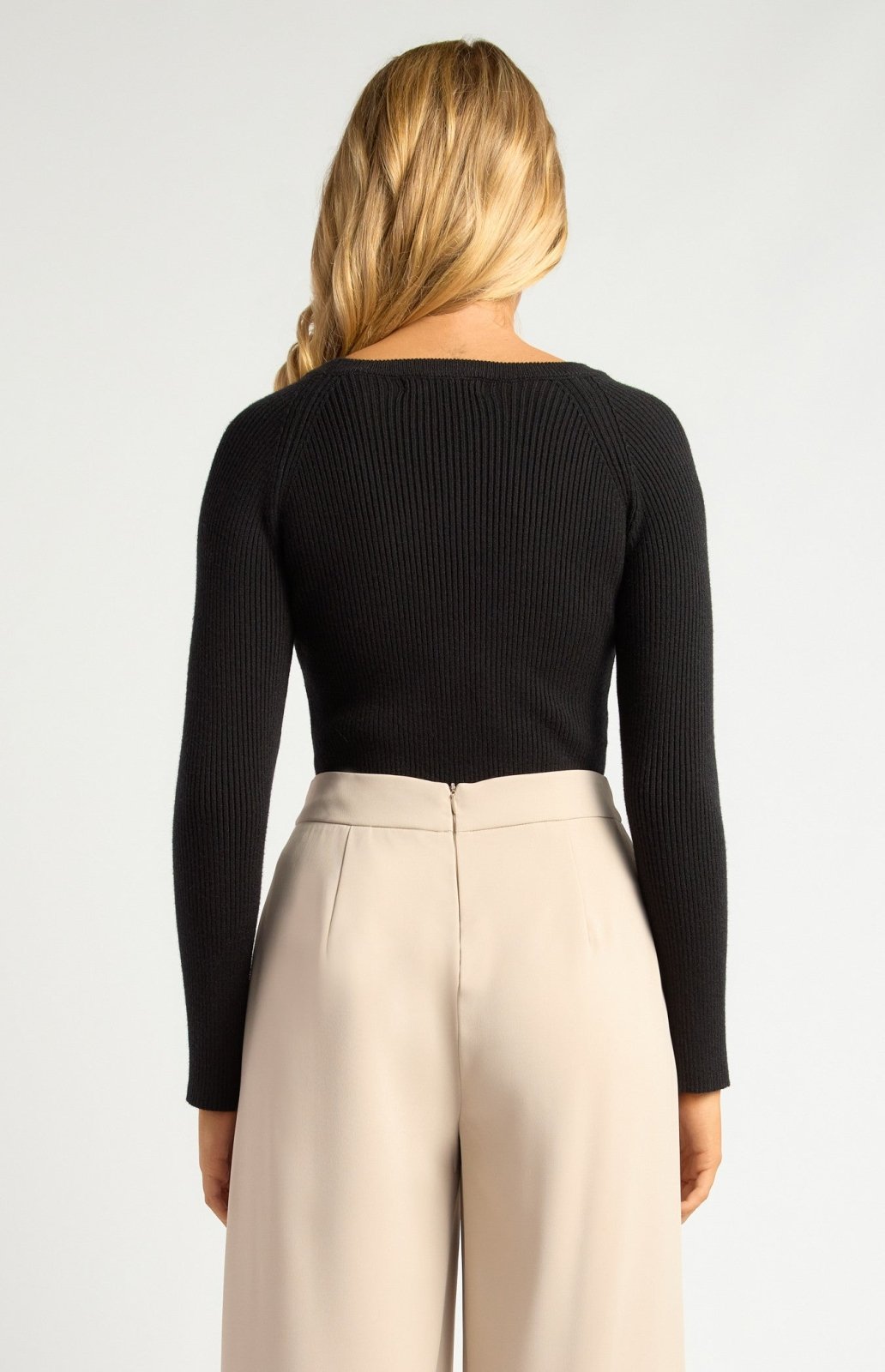 St Lucia Boutique Black Ribbed Knit Sweater - Shop women's at St Lucia Boutique