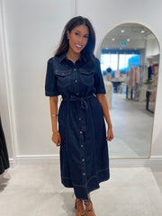 St Lucia Boutique Brampton belted midi dress - Denim - Shop women's at St Lucia Boutique