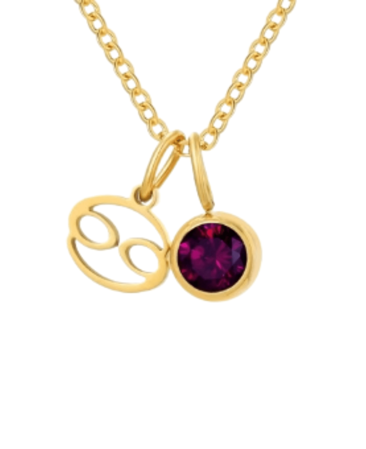 St Lucia Boutique Cancer Stone Necklace - Purple/18k Gold Plated - Shop women's Accessories at St Lucia Boutique