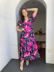 St Lucia Boutique Carter Maxi Dress - Pink/Black - Shop women's Dresses at St Lucia Boutique