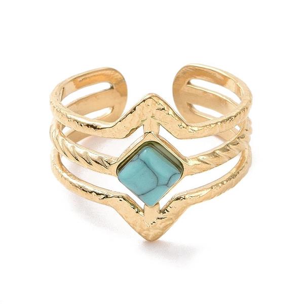 St Lucia Boutique Casper stone ring - 18k gold plated - Shop women's Accessories at St Lucia Boutique