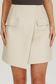 St Lucia Boutique Charli PU mini skirt - stone - Shop women's at St Lucia Boutique