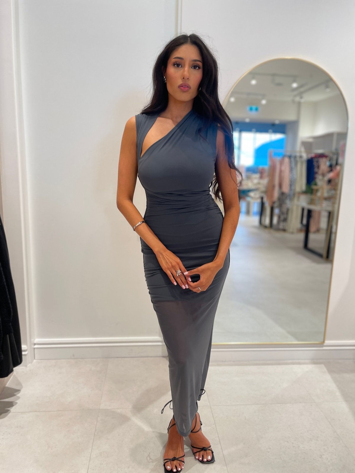 St Lucia Boutique Cleo midi dress - slate grey - Shop women's at St Lucia Boutique