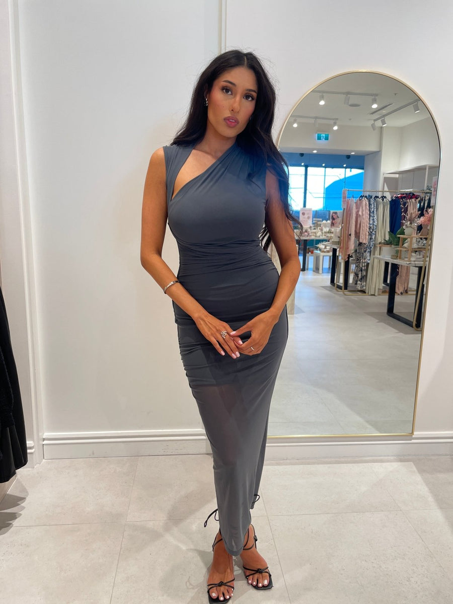 St Lucia Boutique Cleo midi dress - slate grey - Shop women's at St Lucia Boutique