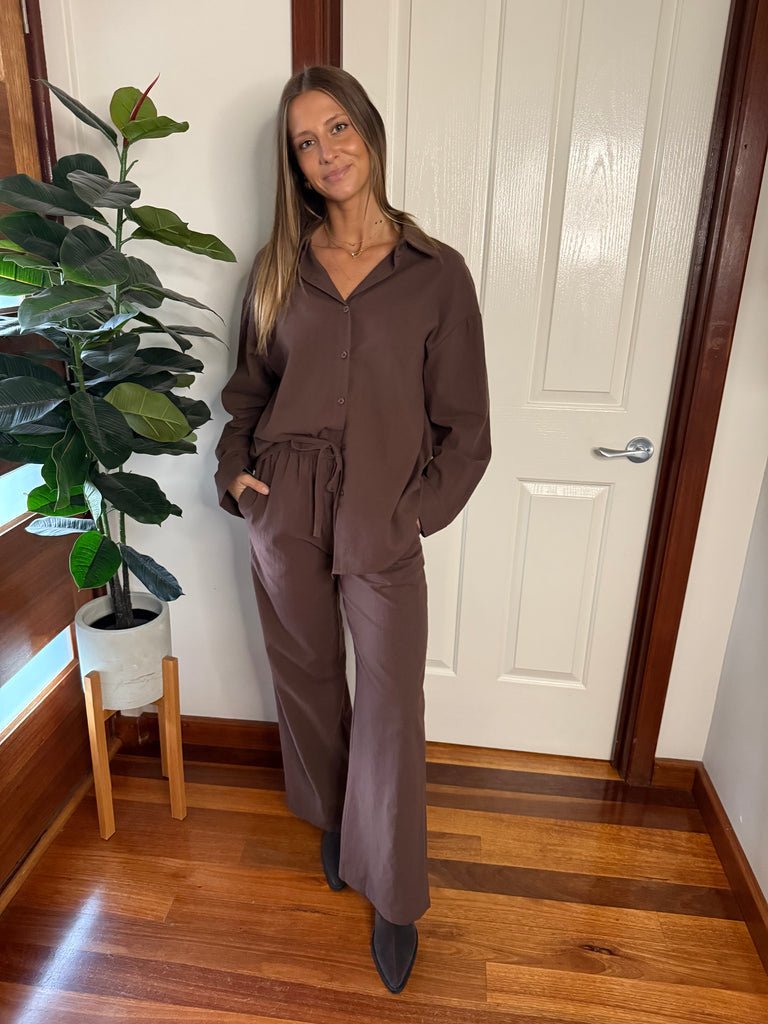St Lucia Boutique Cocoa Drift - pants - Shop women's at St Lucia Boutique