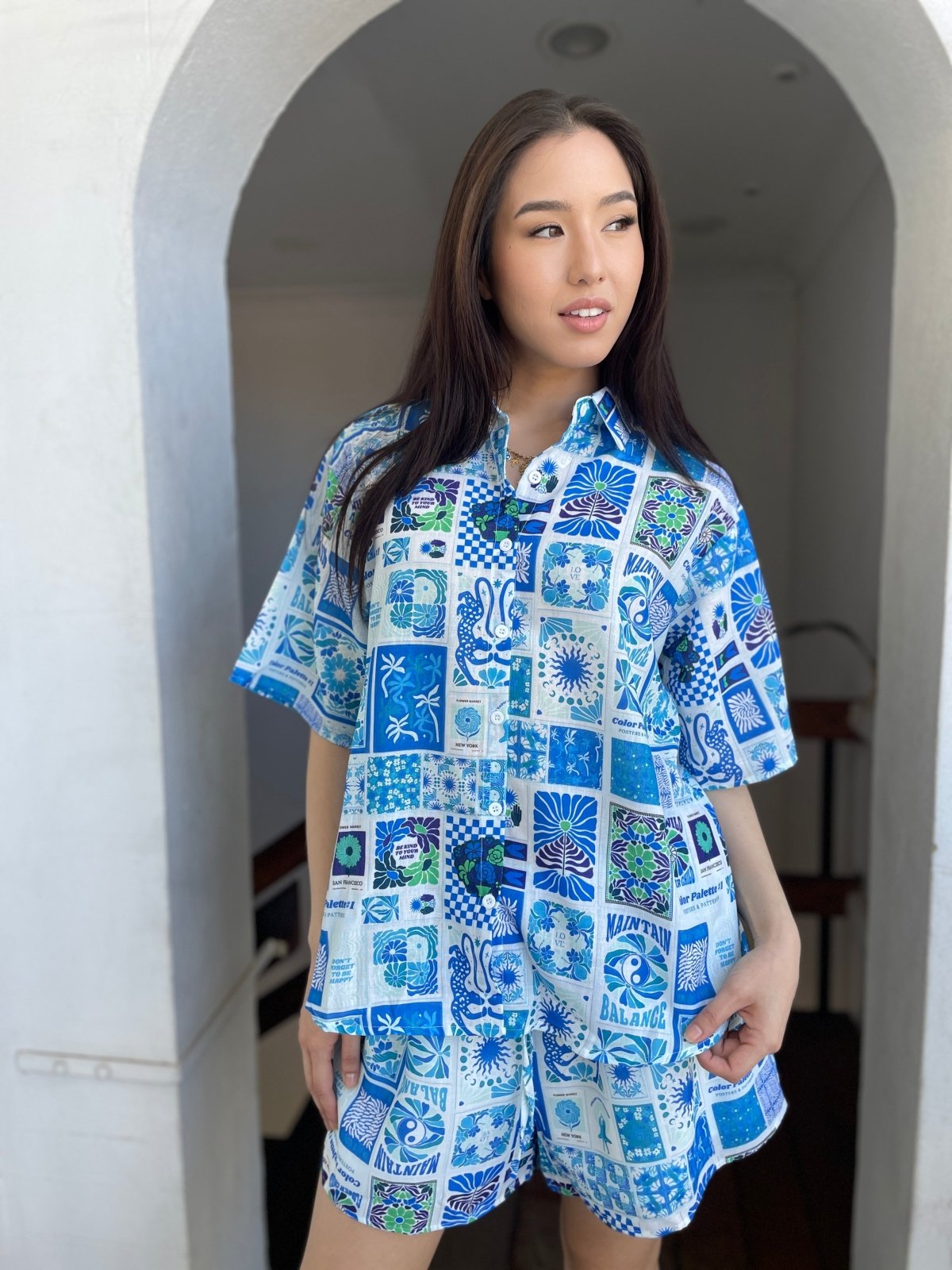 St Lucia Boutique Dain Shirt - Multi - Shop women's Shirts at St Lucia Boutique