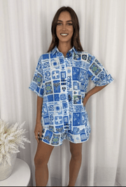 St Lucia Boutique Dain Short - Multi - Shop women's Shirts at St Lucia Boutique