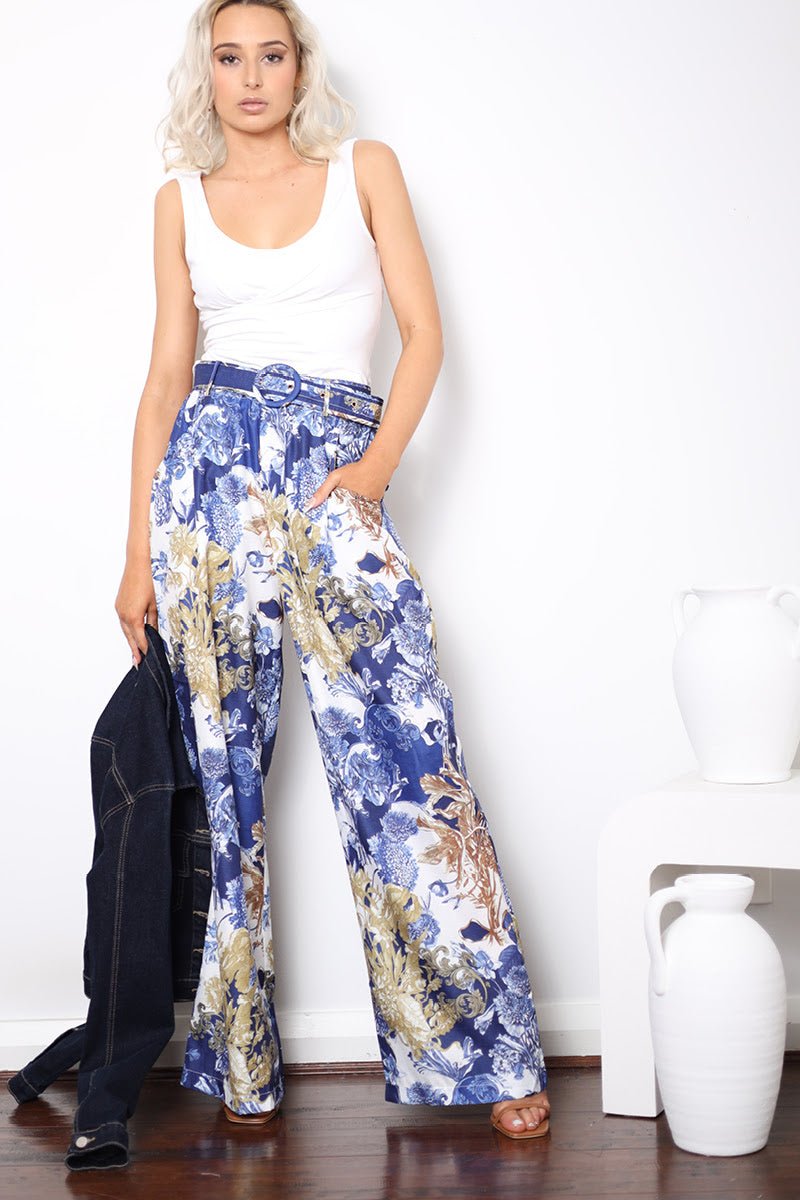 St Lucia Boutique Dakota pant - navy multi - Shop women's at St Lucia Boutique