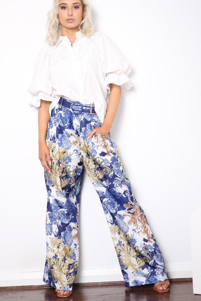 St Lucia Boutique Dakota pant - navy multi - Shop women's at St Lucia Boutique