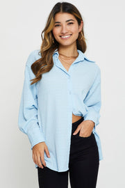 St Lucia Boutique Dove Shirt - Sky Blue - Shop women's Shirts at St Lucia Boutique