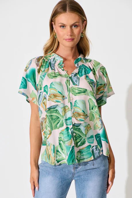St Lucia Boutique Elspeth Shirt - Multi - Shop women's Tops at St Lucia Boutique
