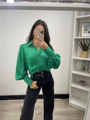 St Lucia Boutique Evie Blouse - Green - Shop women's Tops at St Lucia Boutique