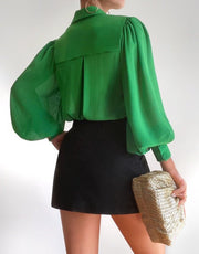 St Lucia Boutique Evie Blouse - Green - Shop women's Tops at St Lucia Boutique