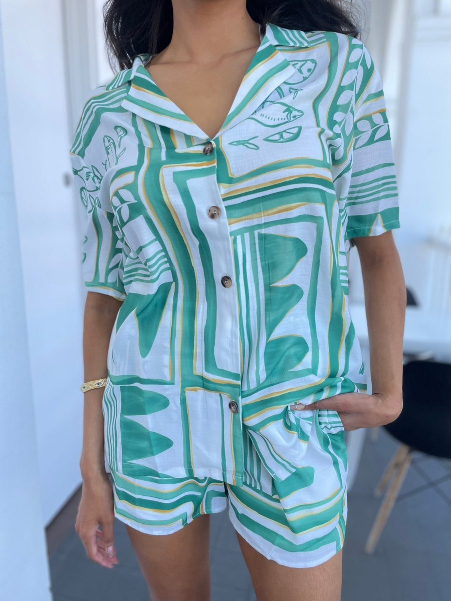 St Lucia Boutique Finley Shirt - Green - Shop women's at St Lucia Boutique