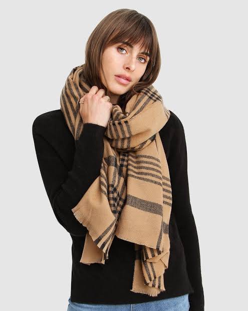 St Lucia Boutique Golden Hour Check scarf - Shop women's at St Lucia Boutique