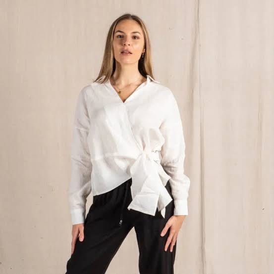 St Lucia Boutique Gus linen shirt - white - Shop women's at St Lucia Boutique