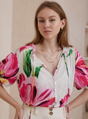 St Lucia Boutique Halle Blouse - Multi - Shop women's at St Lucia Boutique