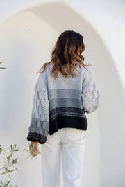 St Lucia Boutique Honey pot knit cardigan - grey ombré - Shop women's Knitwear at St Lucia Boutique