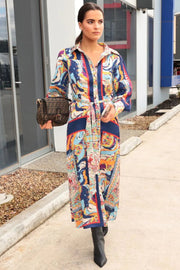 St Lucia Boutique Indie long sleeve maxi dress - multi - Shop women's dresses at St Lucia Boutique