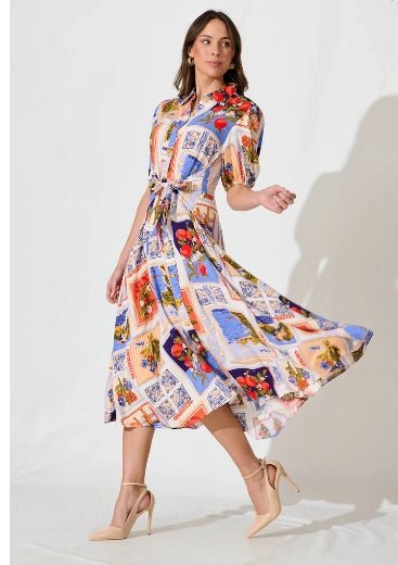 St Lucia Boutique Italia Maxi Dress - Multi - Shop women's Dresses at St Lucia Boutique