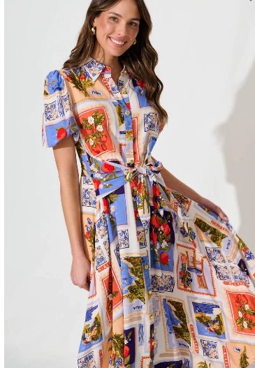 St Lucia Boutique Italia Maxi Dress - Multi - Shop women's Dresses at St Lucia Boutique