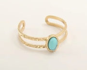 St Lucia Boutique Jasper stone ring - 18k gold plated - Shop women's Accessories at St Lucia Boutique