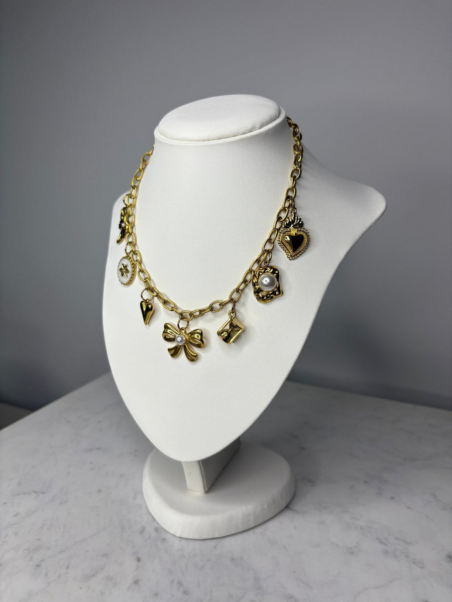 St Lucia Boutique Lana pearl - charm necklace - Shop women's at St Lucia Boutique