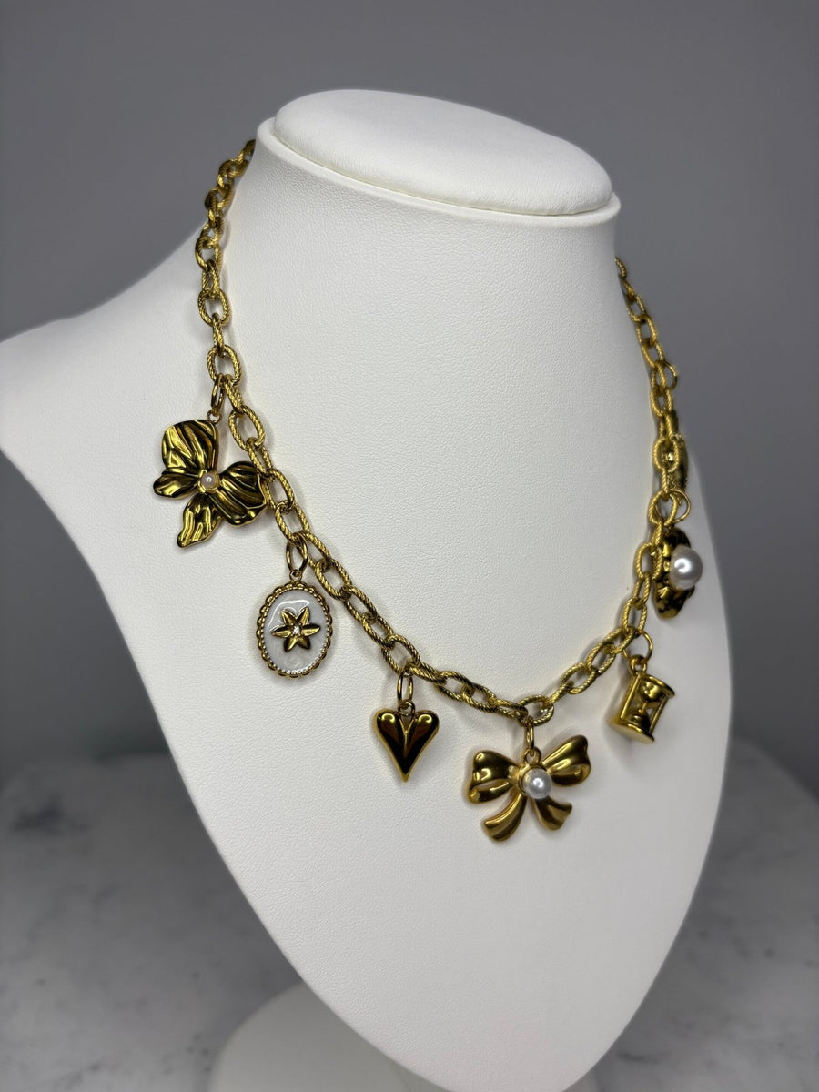 St Lucia Boutique Lana pearl - charm necklace - Shop women's at St Lucia Boutique