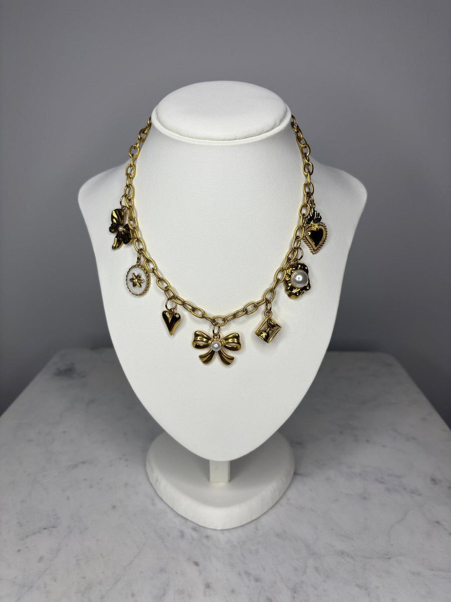 St Lucia Boutique Lana pearl - charm necklace - Shop women's at St Lucia Boutique