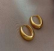 St Lucia Boutique Layla Oval Hoop Earrings - 18K Gold plated - Shop women's earrings at St Lucia Boutique