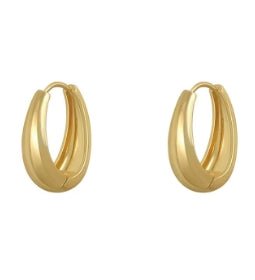 St Lucia Boutique Layla Oval Hoop Earrings - 18K Gold plated - Shop women's earrings at St Lucia Boutique