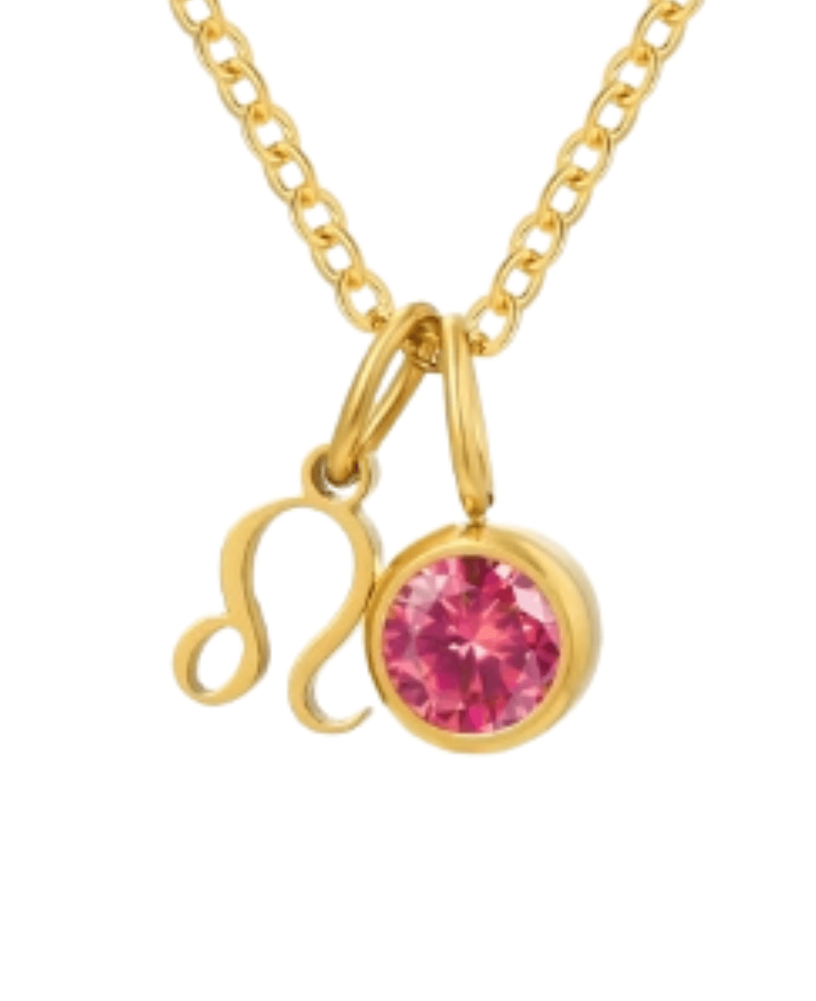 St Lucia Boutique Leo Stone Necklace - Fuchsia/18k Gold Plated - Shop women's Accessories at St Lucia Boutique