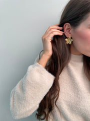 St Lucia Boutique Lily statement stud earring - 18k gold plated - Shop women's Accessories at St Lucia Boutique