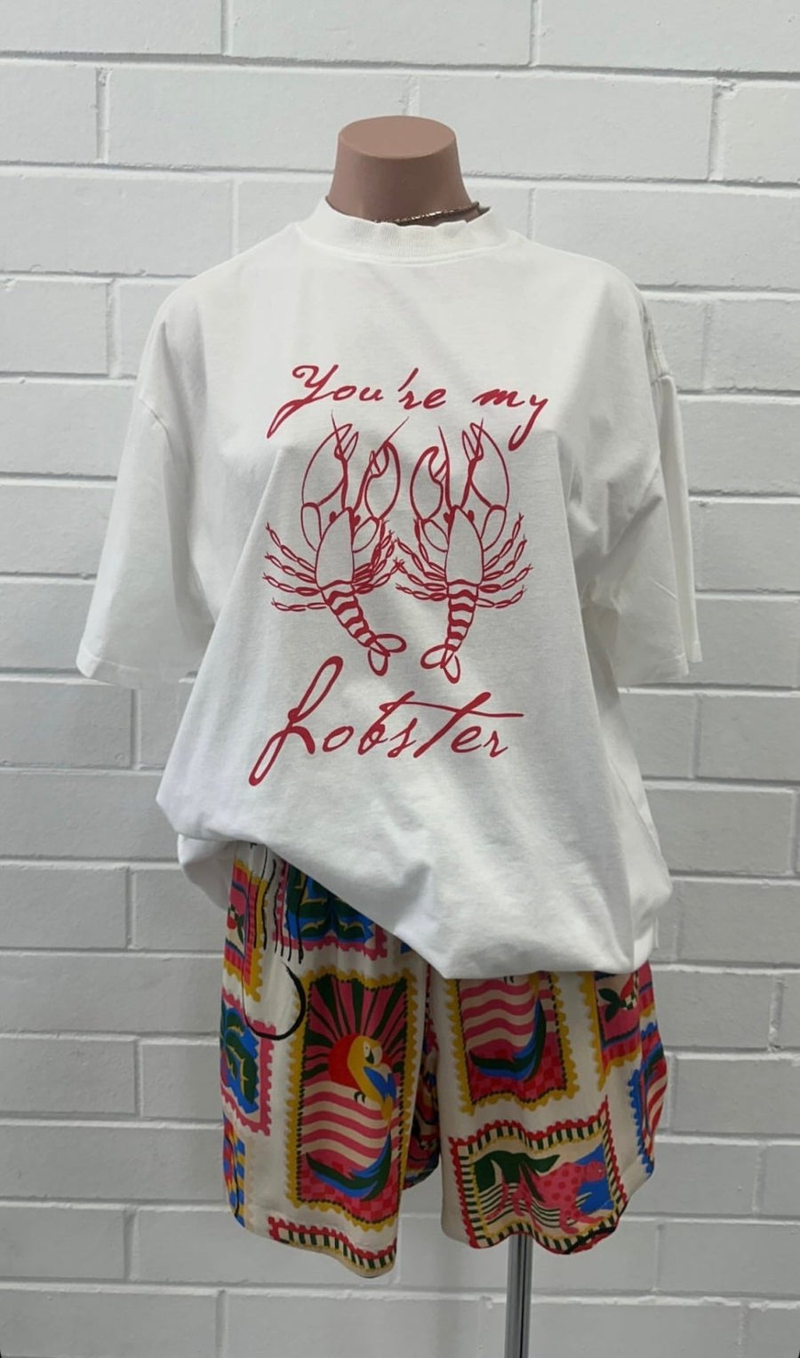 St Lucia Boutique Lobster Tee - White - Shop women's at St Lucia Boutique