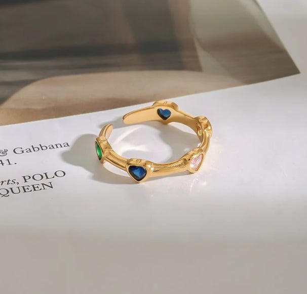 St Lucia Boutique Lover Ring - Multi/18k Gold Plated - Shop women's Accessories at St Lucia Boutique