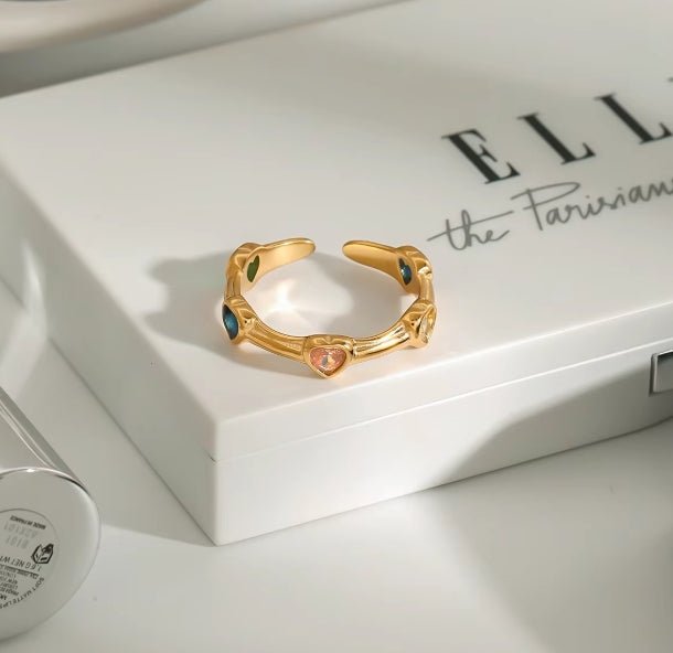 St Lucia Boutique Lover Ring - Multi/18k Gold Plated - Shop women's Accessories at St Lucia Boutique