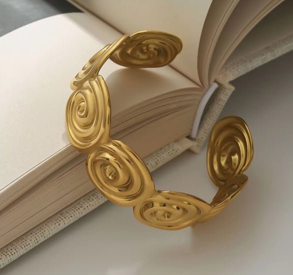 St Lucia Boutique Luna Spiral Cuff - 18k gold plated - Shop women's Accessories at St Lucia Boutique