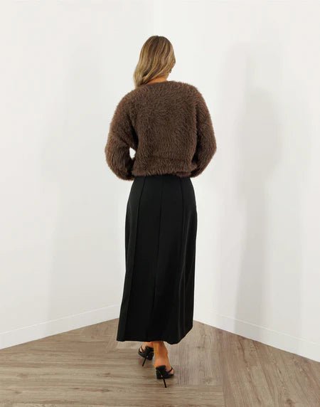St Lucia Boutique Minogue Jumper - Chocolate - Shop women's Knitwear at St Lucia Boutique