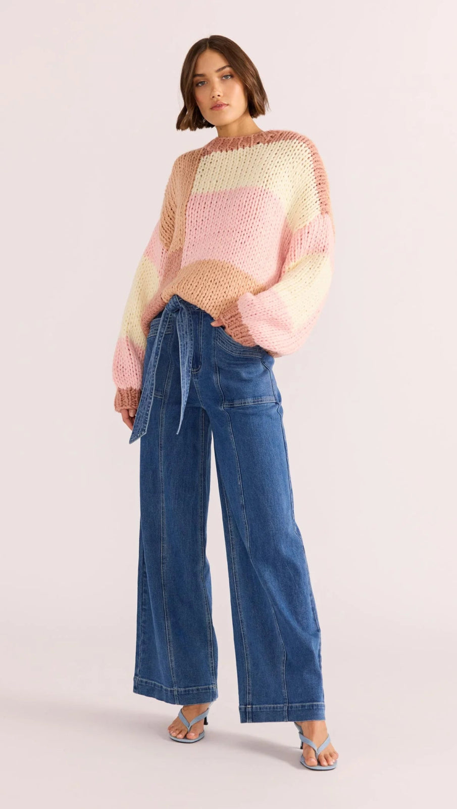St Lucia Boutique Oatmilk Jumper - Multi - Shop women's at St Lucia Boutique
