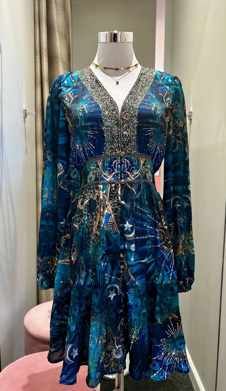 St Lucia Boutique Peacock Midi dress - Multi - Shop women's at St Lucia Boutique