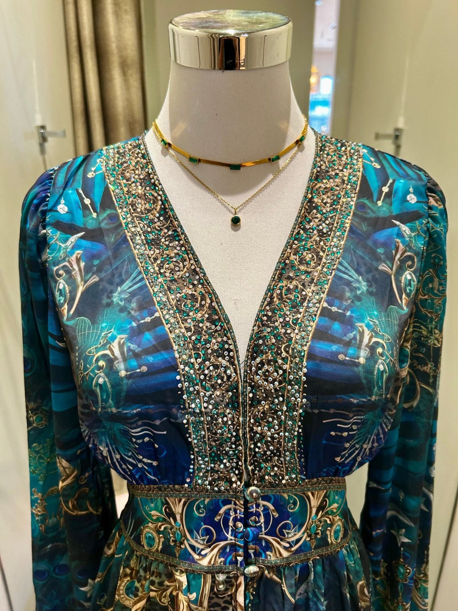 St Lucia Boutique Peacock Midi dress - Multi - Shop women's at St Lucia Boutique
